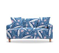 WFLGAN LESANGBAIHUODIAN Housse de canapé Extensible en Plumes et Feuilles for 1/2/3/4 Places, idéale for Le Salon(Color 2,2 Seater (145-185cm))