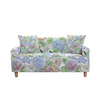 WFLGAN LESANGBAIHUODIAN Housse de canapé Extensible for Salon, 9 Styles, Motif Hortensia, Plantes, sectionnel, en Forme de L, 2/3 Places(Color 3,4 Seater(235-300cm))