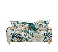 WFLGAN LESANGBAIHUODIAN Housse de canapé Extensible, Motif Feuilles Tropicales, idéale for Le Salon, canapé sectionnel en L, 2/3 Places, Style Nordique(Color 2,1 Seater (90-140cm))