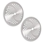WFLNHB Lot de 2 lames de rechange pour débroussailleuse en carbure de tungstène 80 dents pour débroussailleuse, coupe-herbes, fabriquées en acier inoxydable de qualité supérieure qui dure longtemps