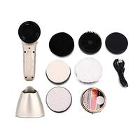 WFNIHONHON Cireuse de chaussures en cuir, cireuse de chaussures électrique avec fonctionnement à un bouton, 6 têtes de brosse remplaçables pour un nettoyage et un polissage