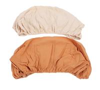WFNIHONHON Drap-housse pour berceau universel, protège-matelas avec bande élastique, coton respirant, lavable, ajustement parfait pour berceaux ovales, ronds, rectangulaires en (Coffret Caramel