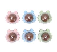 WFNIHONHON NinGYiYan Catnip Ball Toy, for Wall Floor Adhesive Cat Licking Ball, Interactive Boredom Relief, Teeth Cleaning Grinding, 6pcs Set