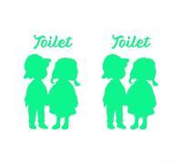 WFor Atherwaterproof Glow in The DFor ark Lot de 2 autocollants pour toilettes CreFor ative B pour décoration de salle de bain et utilisation nocturne