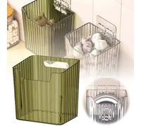 Wfq811 Boîte de rangement transparente pour l'ail et les oignons, pour petits objets, sans perçage, montage mural, organisateur d'étagères de cuisine Wfq811 (vert, taille unique)