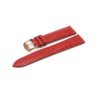 WFRUEDWC 12 14 16 18 19 20 21 22 24 mm groupe en cuir luxury watch groupe ceinture montres bracelets de dames rouges noir blanc bracelet de montre (couleur: rose rg, taille: 22 mm)