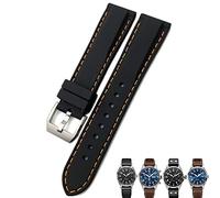 WFRUEDWC 20 mm 21 mm 22 mm Silicone Black Blue Watch Bands pour IWC Pilot Mark 18 Watch Sports Strap