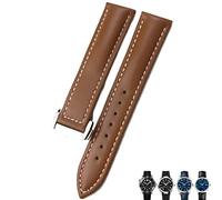 WFRUEDWC 21 mm 20 mm 22 mm Crow Watch Strap pour Omega Seamaster 300 Speedmaster Watch Bands (Couleur: 10 mm fermoir en or, taille: 20 mm)