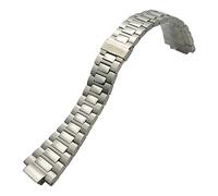 WFRUEDWC Band de montre en acier inoxydable 24 mm 13 mm pour Patek 5711 5726 Philippe Nautilus fermoir en argent Sangle Solid Metal Watch Socle (Couleur: Silver, taille: 24 mm 13 mm)