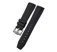 WFRUEDWC Bande de monator de silicone en silicone en caoutchouc de 19 mm 20 mm 21 mm ajustement pour Longines Conquest Hydroconquest L3 Boucche de montre imperméable/boucle pliante