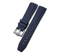 WFRUEDWC Bande de monator de silicone en silicone en caoutchouc de 19 mm 20 mm 21 mm ajustement pour Longines Conquest Hydroconquest L3 Boucche de montre imperméable/boucle pliante