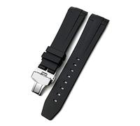 WFRUEDWC Bande de monator de silicone en silicone en caoutchouc de 19 mm 20 mm 21 mm ajustement pour Longines Conquest Hydroconquest L3 Boucche de montre imperméable/boucle pliante