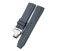 WFRUEDWC Bande de monator de silicone en silicone en caoutchouc de 19 mm 20 mm 21 mm ajustement pour Longines Conquest Hydroconquest L3 Boucche de montre imperméable/boucle pliante