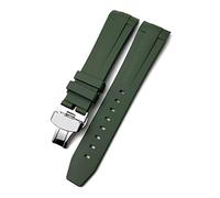 WFRUEDWC Bande de monator de silicone en silicone en caoutchouc de 19 mm 20 mm 21 mm ajustement pour Longines Conquest Hydroconquest L3 Boucche de montre imperméable/boucle pliante