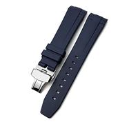 WFRUEDWC Bande de monator de silicone en silicone en caoutchouc de 19 mm 20 mm 21 mm ajustement pour Longines Conquest Hydroconquest L3 Boucche de montre imperméable/boucle pliante