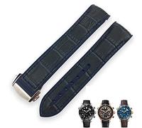 WFRUEDWC Bands de montres à cornes de vache de 19 mm 20 mm pour Omega Seamaster 300 Speedmaster de Ville Watch Strap For Men Bracelet