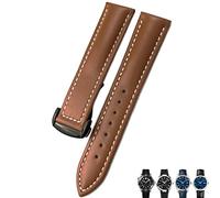 WFRUEDWC Barse de montre en cuir de 21 mm 20 mm 22 mm pour Omega Seamaster 300 Bands de montre Speedmaster