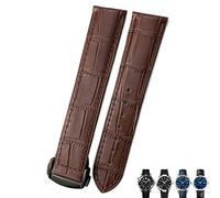 WFRUEDWC Barse de montre en cuir de 21 mm 20 mm 22 mm pour Omega Seamaster 300 Bands de montre Speedmaster