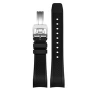 WFRUEDWC Bracelet de montre en caoutchouc 22 mm pour IWC IW390502 IW390209 - Fermoir pliable - Extrémité incurvée, 22mm