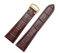 WFRUEDWC Bracelet de montre pour réservoir Cartier Bracelet de montre en cuir véritable pour homme Claire Ceinture en cuir London Solo Accessoires de montre mécanique 25 mm (couleur : 25-12 mm, taille