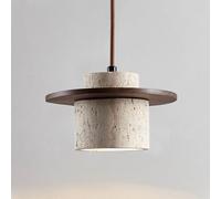 WFRUEDWC Lampe Suspendue Nordique en Pierre Naturelle, Lampe Suspendue Japonaise Wabi Sabi avec Base E27, Lampe de Chevet, Restaurant, Cuisine, allée, Bar, Club (Couleur : A)