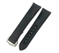 WFRUEDWC Pour Omega Seamaster 300 Speedmaster AT150 Planet Ocean Smooth Hide Watch Strap 19 mm 20 mm 21 mm Band de montre en cuir authentique (Couleur: 10 mm fermoir en or, taille: 19 mm)