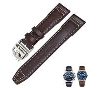 WFRUEDWC Sangle de montre en cuir authentique 20 mm 21 mm 19 mm 22 mm Bandons de montre de cuve à vache pour IWC Mark Big Pilot Spitfire Portofino Watch Accessoires
