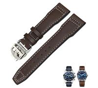 WFRUEDWC Sangle de montre en cuir authentique 20 mm 21 mm 19 mm 22 mm Bandons de montre de cuve à vache pour IWC Mark Big Pilot Spitfire Portofino Watch Accessoires