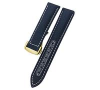 WFRUEDWC Sangle de montre en toile en nylon de 19 mm 20 mm pour Omega 300 AT150 Fabric Aqua Terra 150 Bleu 22 mm 22 mm Bouchette de montre (couleur: bleu noir 2, taille: 22 mm)
