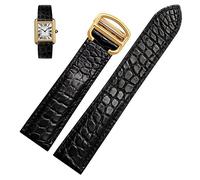 WFRUEDWC STRAP DE MONTRE APPOSIBLE POUR CARTIER CROCODILE CUIR LECTURE STRAP HOMMES MEN COURVIAU CLACE LONDON Calibo Watch Chain Femmes 20 mm (Couleur: 10 mm fermoir en or, taille: 23 mm)