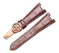 WFRUEDWC Véritable sangle de montre en cuir pour Patek Philippe 5711 5712G Bouard à boucle pliante concave imperméable imperméable.