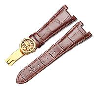 WFRUEDWC Véritable sangle de montre en cuir pour Patek Philippe 5711 5712G Bouard à boucle pliante concave imperméable imperméable.