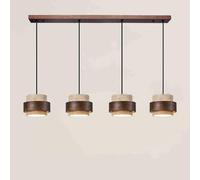 WFRUEDWC Wabi-Sabi Jaune Travertin Pendentif Luminaire Japonais 17CM * 12.5CM Salon E27 Lustres Lampe Suspendue 4 Types Entrée Chambre Salle à Manger Éclairage pour Vitalité Lampe Suspendue en Bois