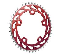 WFS Helix WFS3060-BO Plateau de pédalier 44T 1/8" 110 mm BCD 5 trous de bras BMX à vitesse unique Rouge