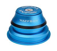 WFS HY875 Kit de direction conique semi-intégré pour tubes de tête conique en alliage d'aluminium CNC, sans filetage, roulements scellés pour VTT, vélo de ville, vélo de route, VTT et BMX Bleu