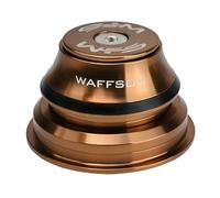 WFS HY875 Kit de direction conique semi-intégré pour tubes de tête coniques en alliage d'aluminium CNC, sans filetage, roulements scellés pour VTT, vélo de ville, vélo de route, VTT et BMX Doré