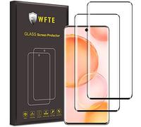 WFTE [Lot de 2] Verre Trempé pour Honor 50, 3D Couverture Complète Film de Protection d'écran avec Haute Transparence à 99%, Anti-Trace Protecteur avec Dureté 9H Glass(Black)