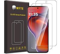 WFTE [Lot de 2 Verre Trempé pour Motorola Moto G15 Power / G15, 0,26mm Film de Protection D'écran avec Haute Transparence à 99%, Anti-trace Protecteur avec Dureté 9H Glass