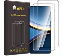 WFTE [Lot de 2 Verre Trempé pour Xiaomi Poco F7 Pro/Ultra, 0,26mm Film de Protection D'écran avec Haute Transparence à 99%, Anti-Trace Protecteur avec Dureté 9H Glass