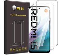 WFTE [Lot de 2 Verre Trempé pour XIAOMI Redmi 15 4G, 0,26mm Film de Protection D'écran avec Haute Transparence à 99%, Anti-trace Protecteur avec Dureté 9H Glass pour Redmi 15