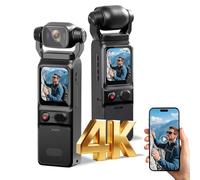 WFULM Mini caméra corporelle 4K avec WiFi, caméra de vlogging portable pour le sport, les voyages