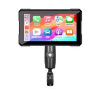 WFYBMB Écran CarPlay Moto pour Piaggio MP3 500, 5 Pouces Écran Tactile HD IP67 Étanche avec Support Amovible, sans Fil CarPlay et Android Auto,A-No Tire Pressure