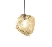 WFZRXFC Créativité en forme de glaçon irrégulier éclairage suspendu modèle d'eau abat-jour en verre transparent suspension lampe à tête unique LED éclairage intérieur lustre pour entrées pour restaura