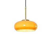 WFZRXFC E26/E27 Plafonniers Luminaires pour Restaurant Magasin De Vêtements Affaires Intérieur Décoration De Chevet Lampe Suspendue Design Créatif De L'abat-Jour en Verre Ellipse 11in Suspension