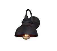 WFZRXFC Lampe de grange à col de cygne de couleur rouille de style industriel rétro, Applique murale extérieure étanche et résistante à la pluie Eclairage décoratif pour murs extérieurs Applique mural