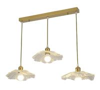 WFZRXFC Lampe suspendue japonaise à 3 lumières en laiton et verre Lampe suspendue à une tête Europe du Nord Restaurer les anciennes manières Lustre Porche Couloir Restaurant Chambre Tête d'un lit Peti