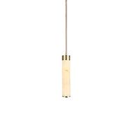 WFZRXFC Lustre Abat-Jour en marbre Naturel Simple Suspension de décoration de Corps de Lampe en cuivre doré Lampe Suspendue d'éclairage Domestique cylindrique Utilisé pour Le Chevet de la Chambre