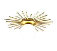 WFZRXFC Plafonnier au Milieu du siècle Moderne plafonniers encastrés avec Abat-Jour en Verre Blanc, plafonnier Or pour Chambre Salon Cuisine entrée Couloir