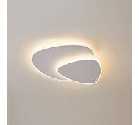 WFZRXFC Plafonnier Blanc Minimaliste à Encastrer, Lumière Froide, Chaude, Naturelle, Réglable en Trois Couleurs, Éclairage de Plafond Ultra-Mince, 50cm, Blanc