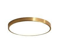 WFZRXFC Plafonnier encastré à LED Plafonnier Rond en cuivre doré Moderne Ultra-Mince de 1,5 Pouces Plafonnier intérieur utilisé dans Le Couloir de la Chambre